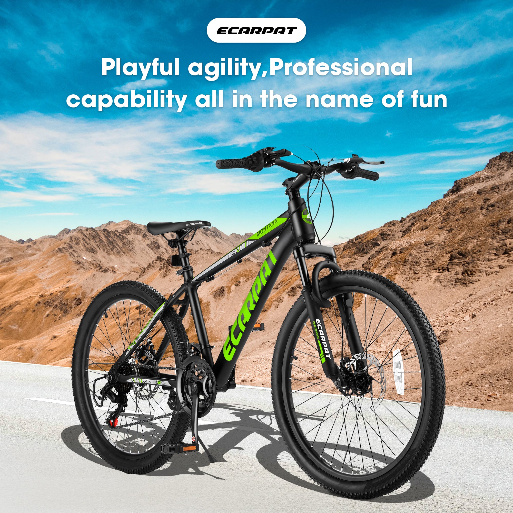 A24299 24 inch Mountain Bike Bicycle for Adults Aluminium Frame Bike Shimano 21-Speed with Disc Brake