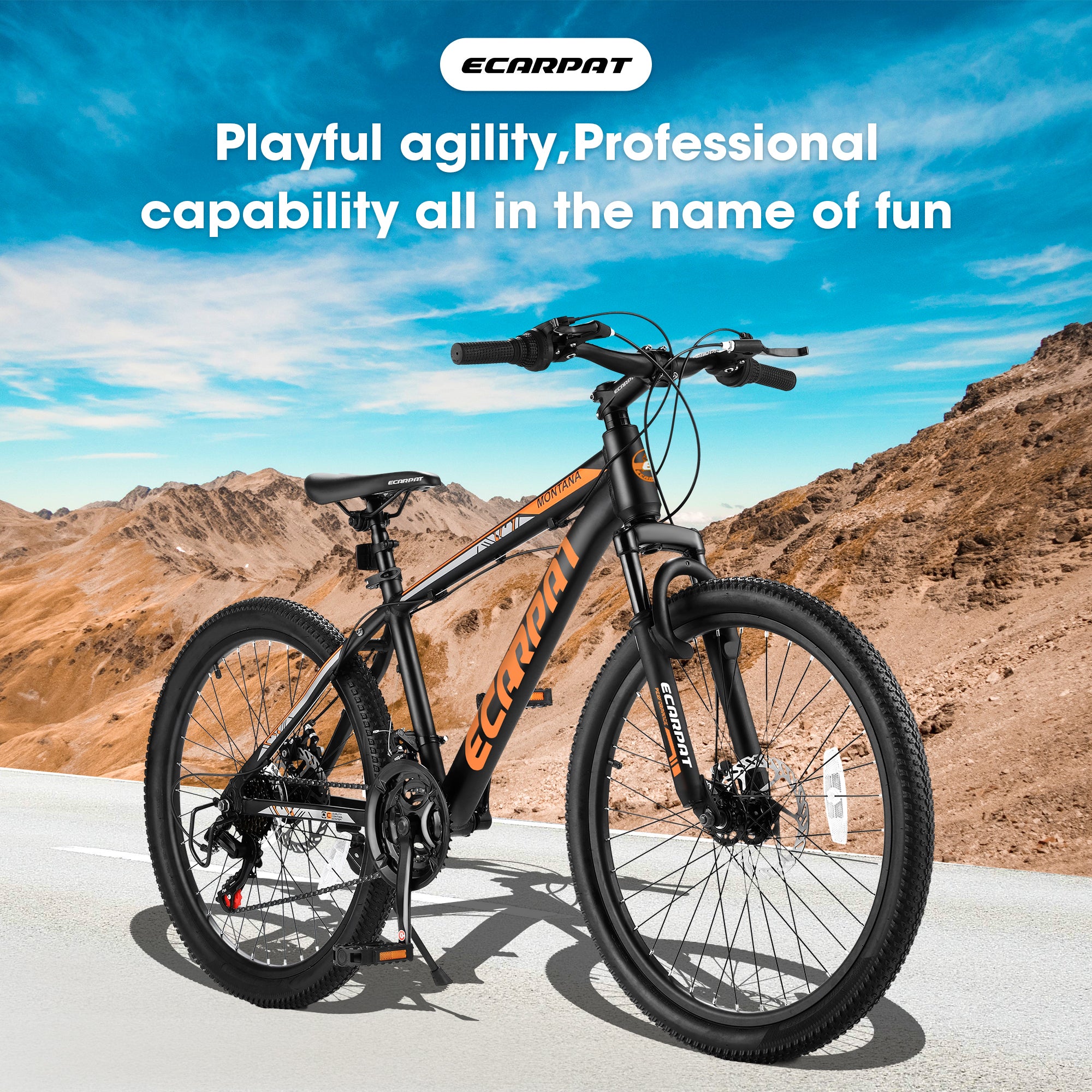 A24299  24 inch Mountain Bike Bicycle for Adults Aluminium Frame Bike Shimano 21-Speed with Disc Brake