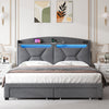 Storage Headboard ,QUEEN Size with RF LED Lights