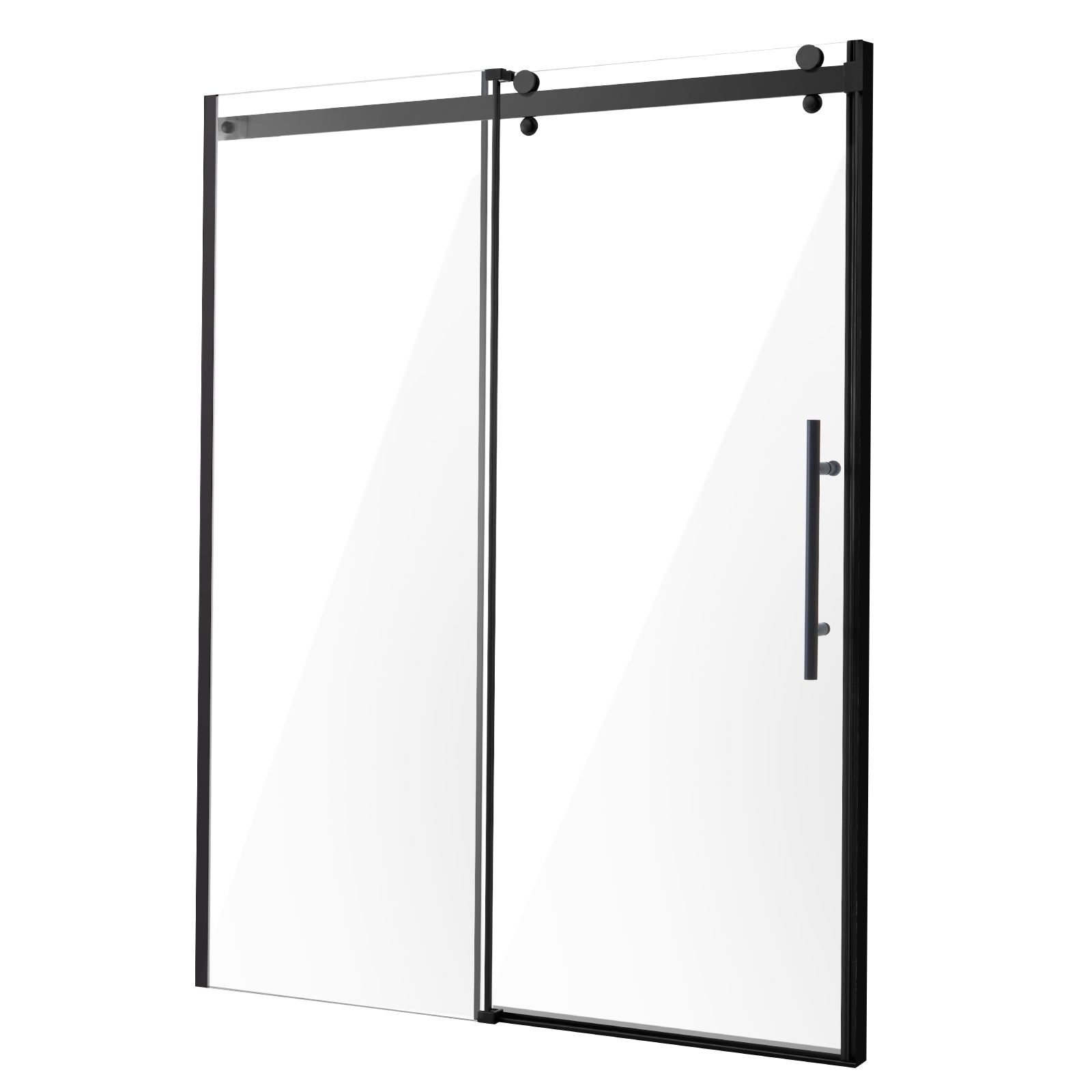 58-59 x 75 in Frameless Sliding Shower Door - 58-59 x 75 in / Matte Black view 5