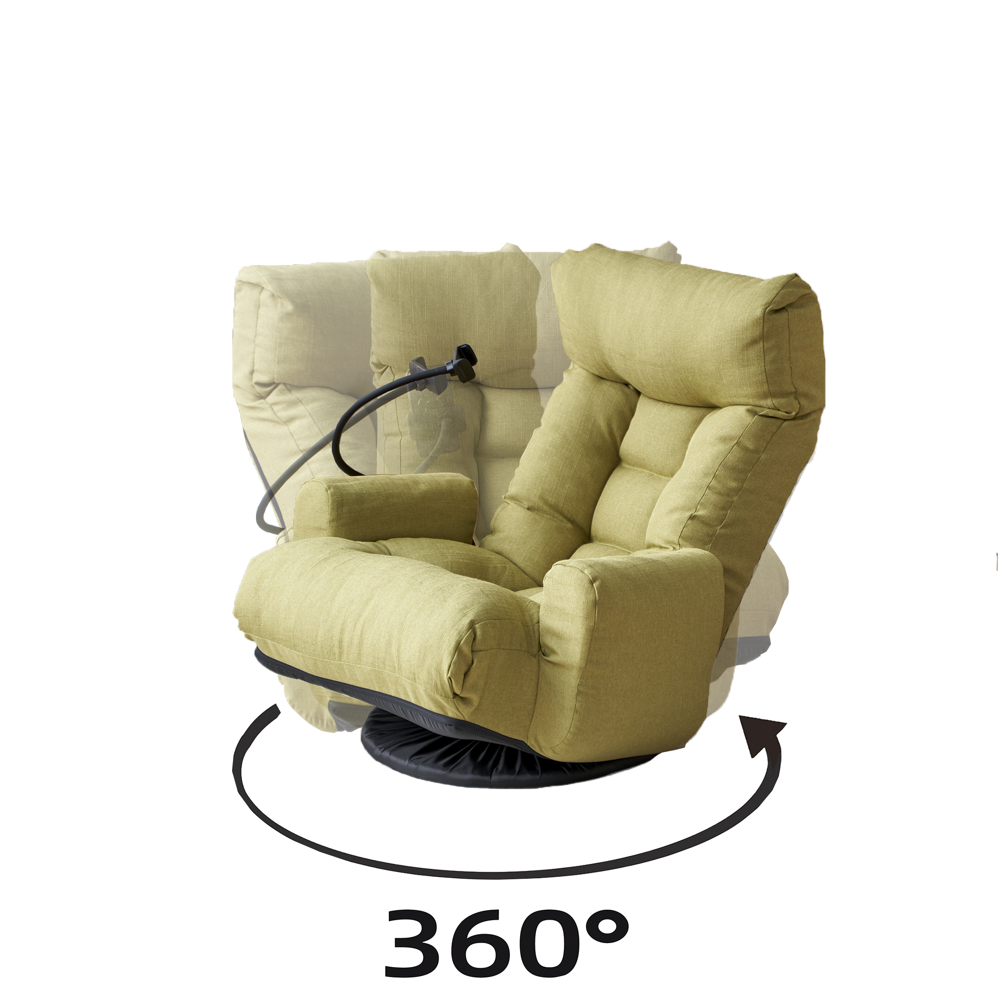 Adjustable head and waist, game chair, lounge chair in the living room, 360 degree rotatable sofa chair,Rotatable seat Leisure Chair deck chair