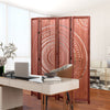 55.2'' W x 65'' H 4 - Panel Solid Wood Folding Room Divider, Brown