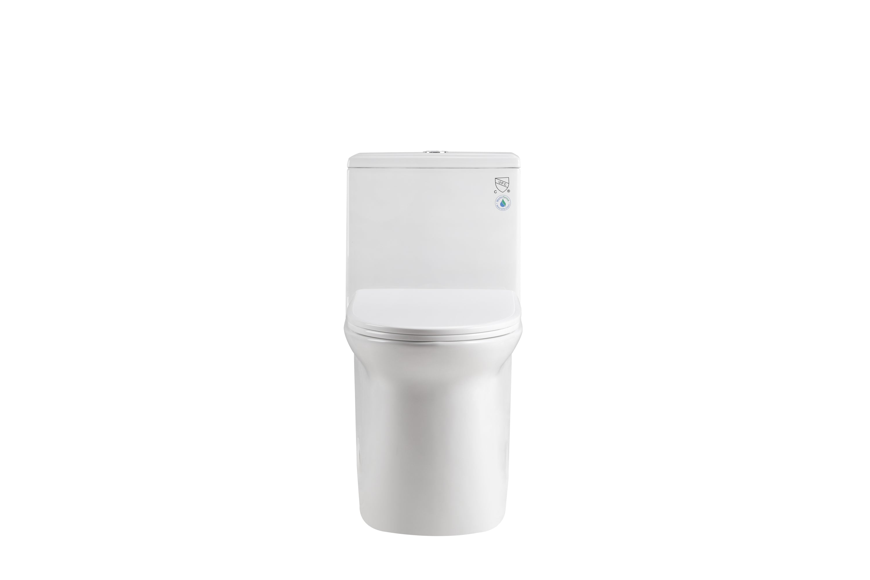 1.1/1.6 GPF Elongated Comfort Height Super Quite Flushing Floor Mounted One-Piece Toilet, CUPC Certified, WaterSense Cetified, Ceramic, White Color, Soft Close Seat