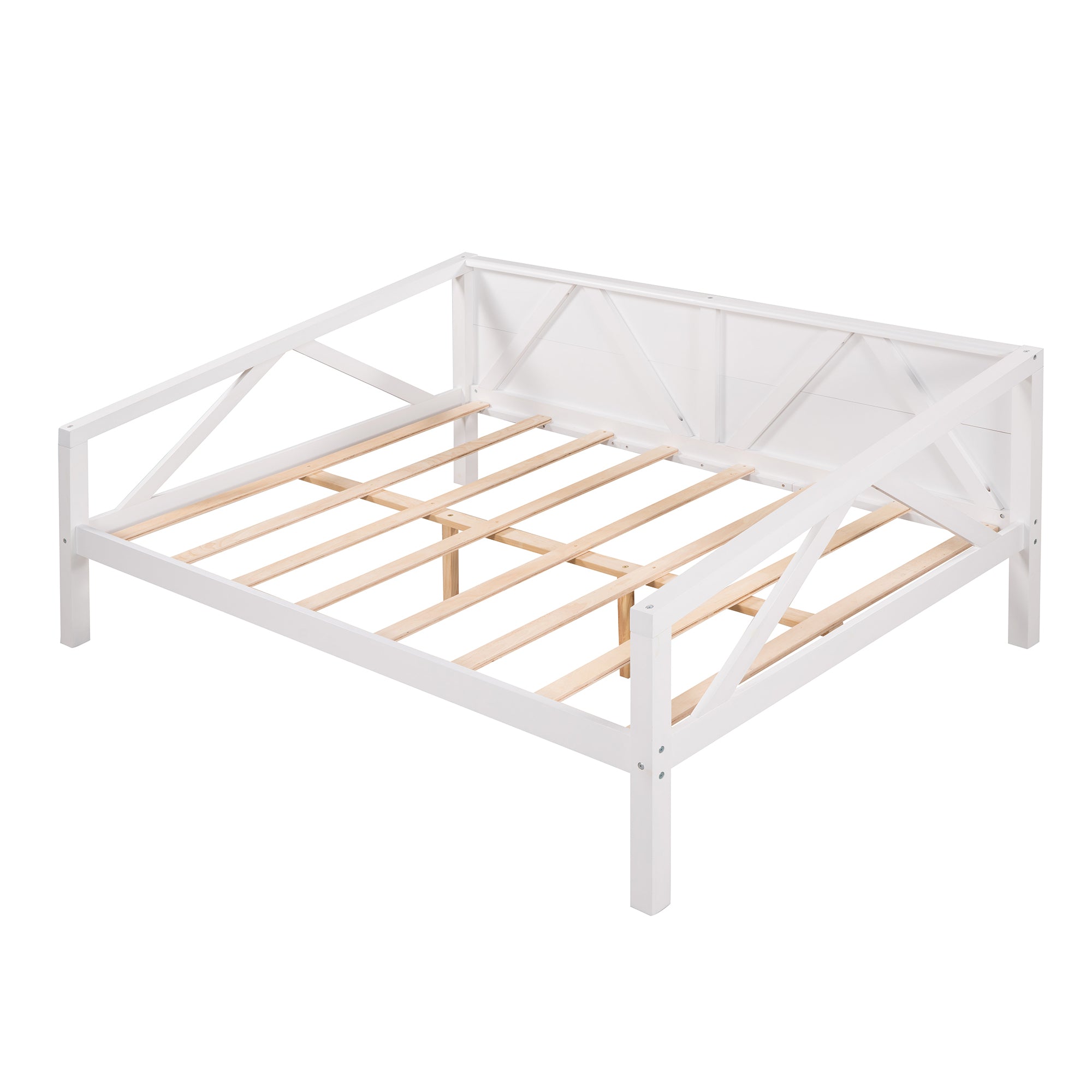 Full size Daybed, Wood Slat Support, White