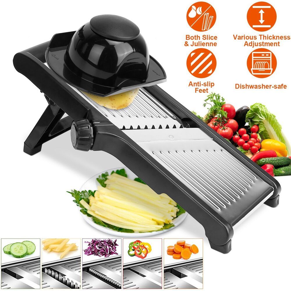 Mandoline Food Slicer Stainless Steel Cutter & Chopper with Adjustable Blades