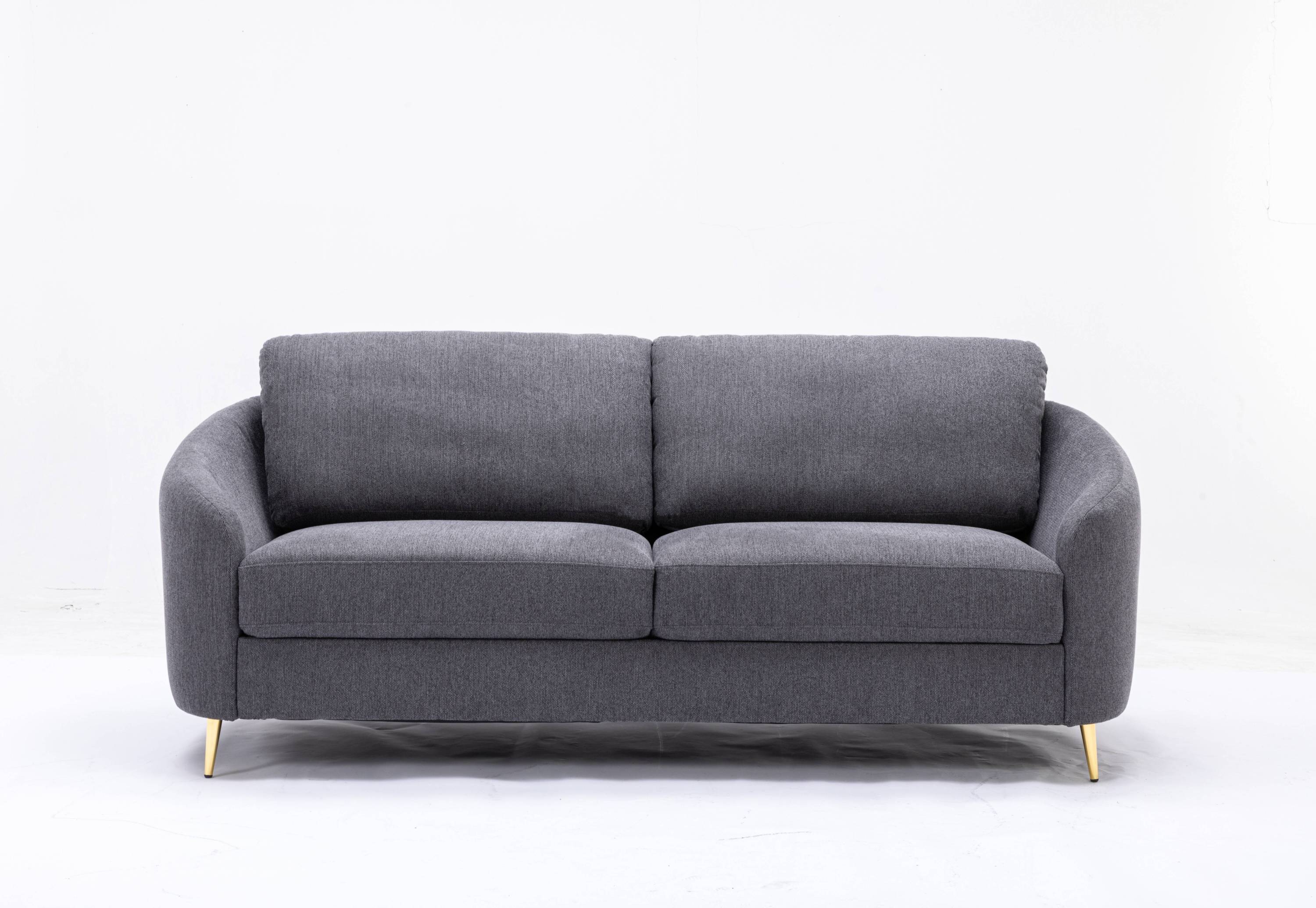 Yuina Gray Linen Sofa