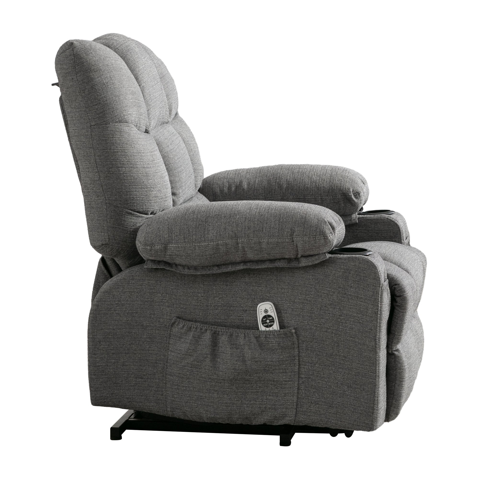 Power Lift Recliner Chair Recliners for Elderly with Heat and Massage Recliner Chair for Living Room with Infinite Position and Side Pocket,USB Charge Port.SMOKYGREY