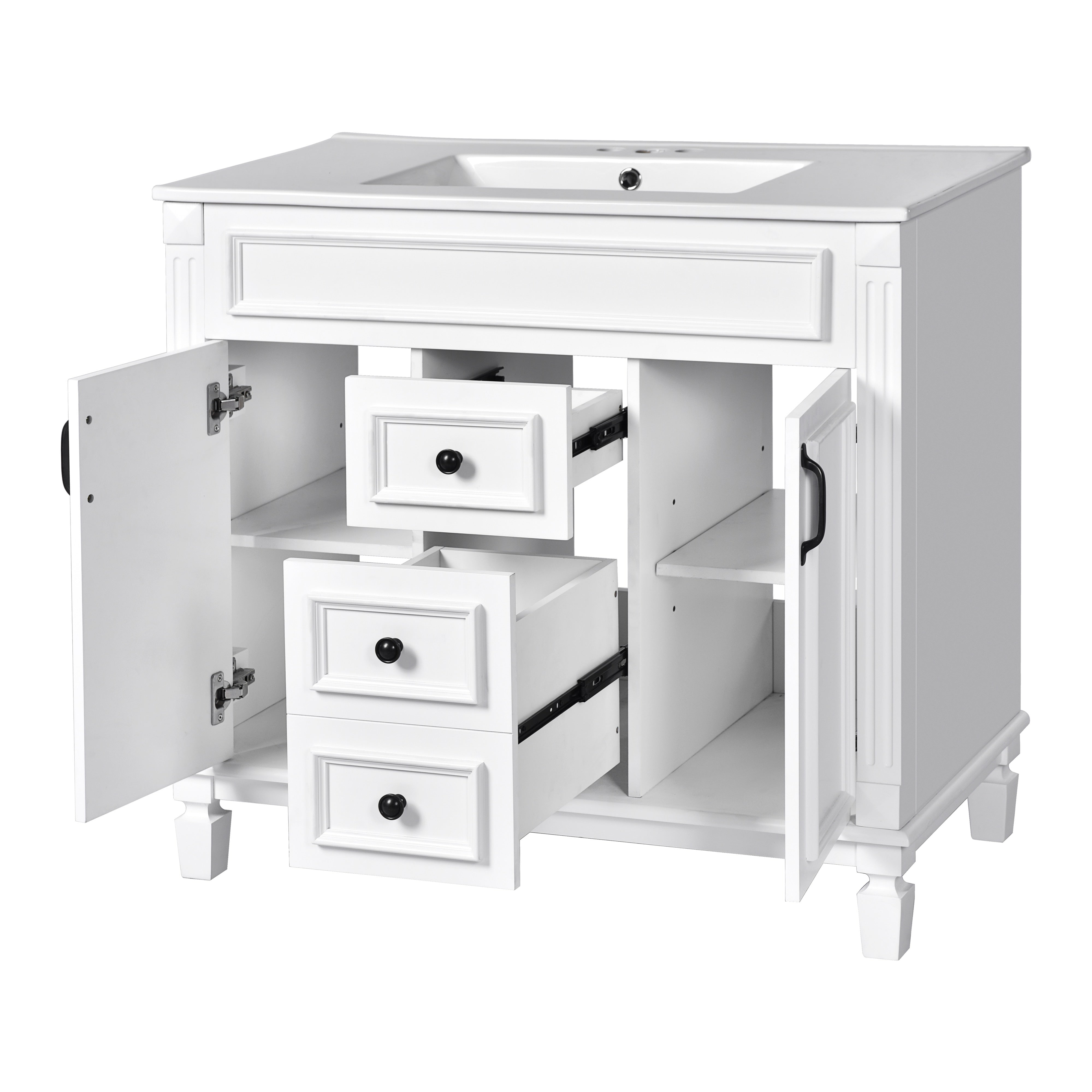 36 in. Modern Single-Sink Bathroom Vanity with Top Sink — supplier product image 1
