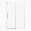 54 x 76 in Fixed and Sliding Square-Tube Shower Door - 54 x 76 in / Brushed Nickel view 1