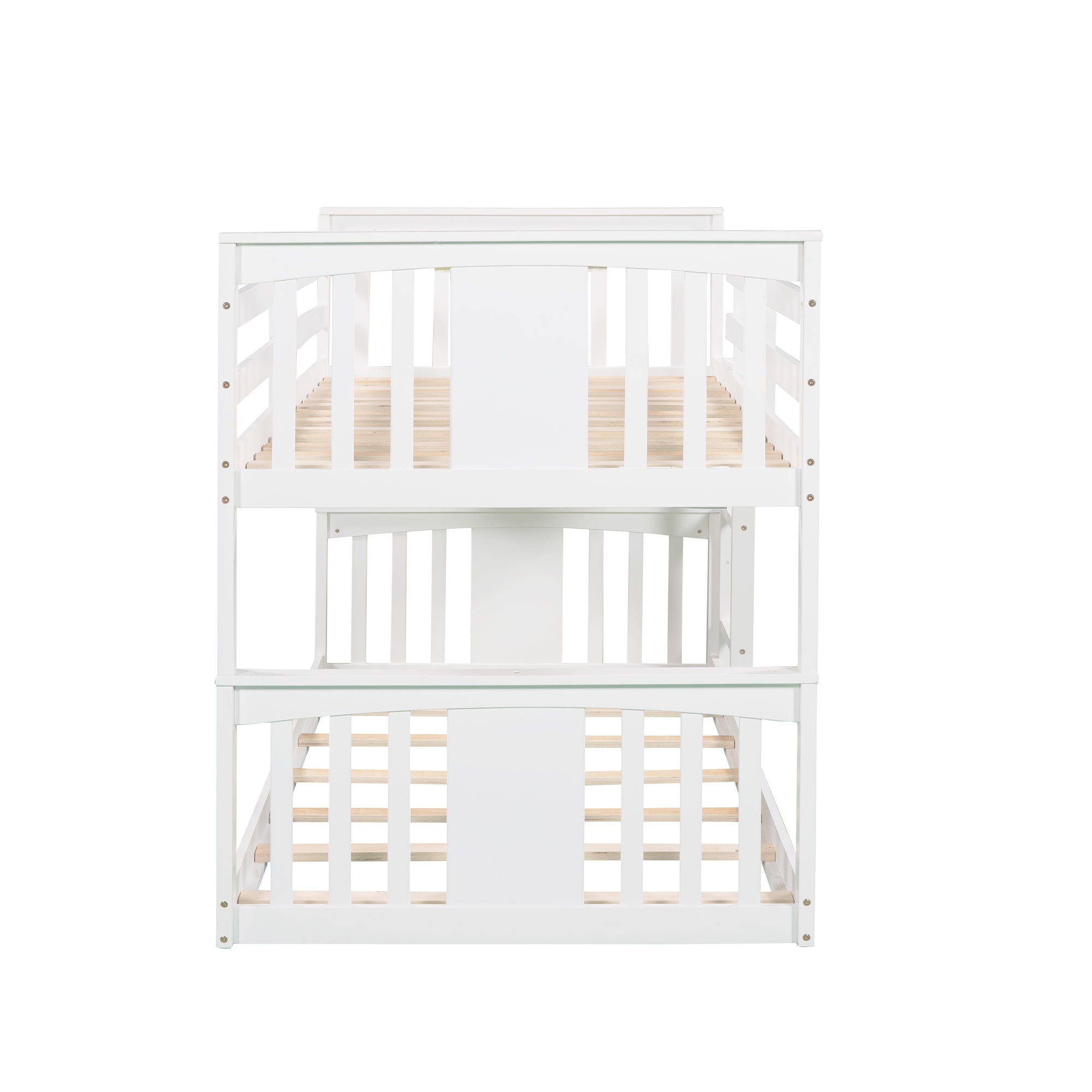 Twin Over Twin Bunk Bed with Ladder, White (Old SKU:LP000107AAK)