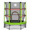 Outsunny Φ5FT Kids Trampoline with Enclosure Net, Springless Design, Safety Pad and Steel Frame for Indoor Outdoor, Toddler Round Bouncer for Age 3 to 6 Years Green