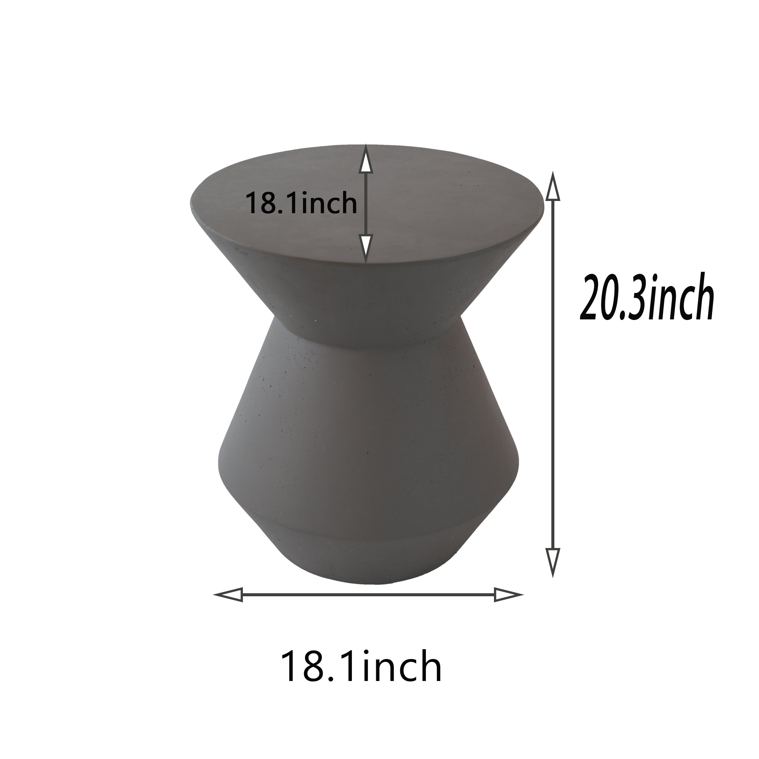 Decorative Garden Conner Table,18.1" H Modern Heavy Duty Patio Sturdy Faux Terrazzo Accent Table Side Table Plant Table for Indoor Outdoor