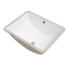 Bathroom Sink Rectangle Deep Bowl Pure White Porcelain Ceramic Lavatory Vanity Sink Basin with Overflow