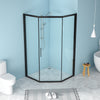42 x 76 in Diamond Corner Shower Door - 42 x 76 in / Matte Black view 1
