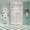 56-60"W x 70"H Bypass shower door, sliding door, with 1/4" tempered glass and Polished finish 6070