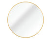 Gold 16 Inch Metal Round Bathroom Mirror