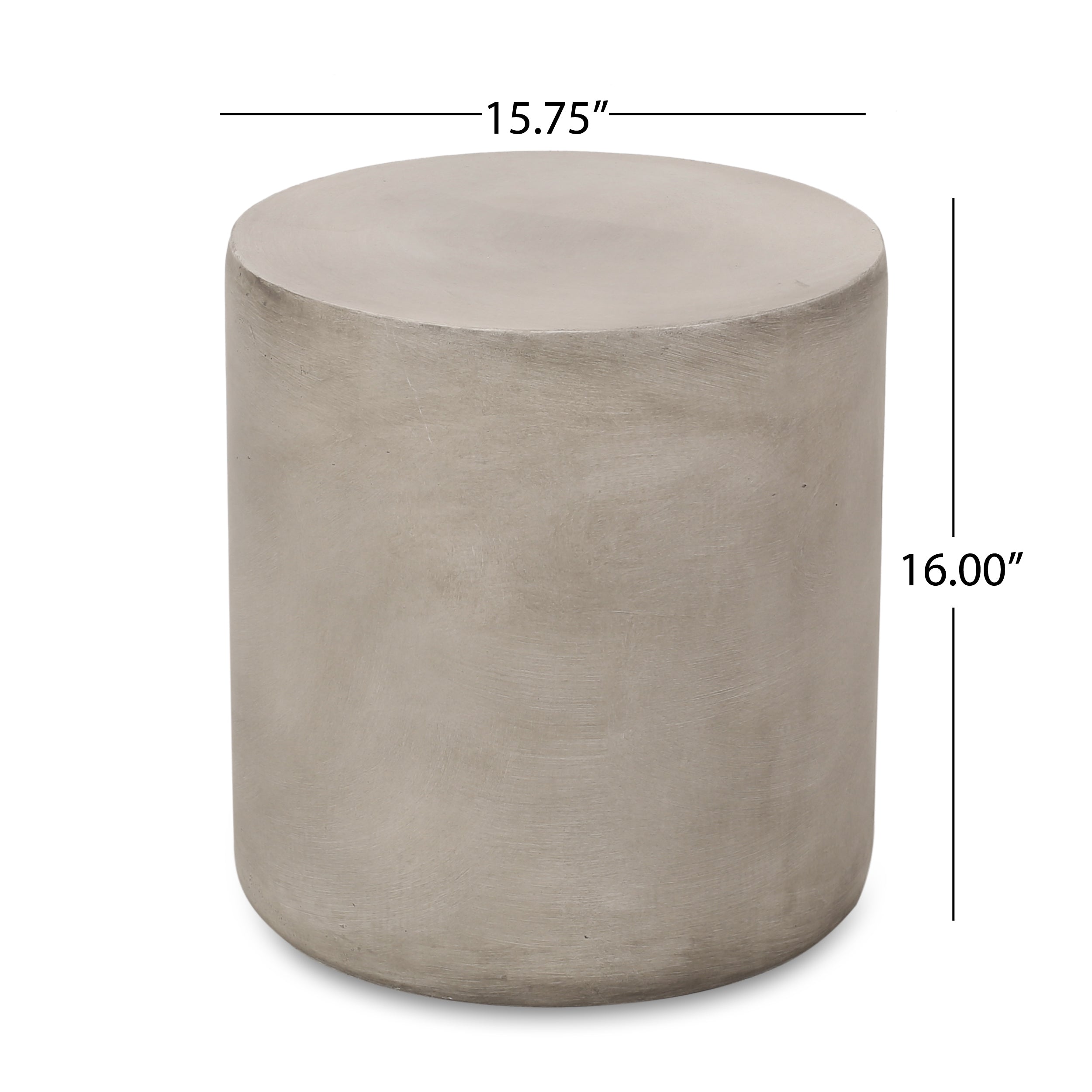 Outdoor LightWeight Concrete Side Table,Light Gray