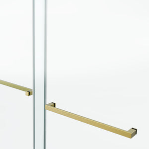60 x 60 in frameless double sliding shower door detail view 3