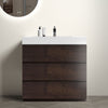 Alice 36" Walnut Bathroom Vanity with Sink, Large Storage Freestanding Bathroom Vanity for Modern Bathroom, One-Piece White Sink Basin without Drain and Faucet, Pre-assembled