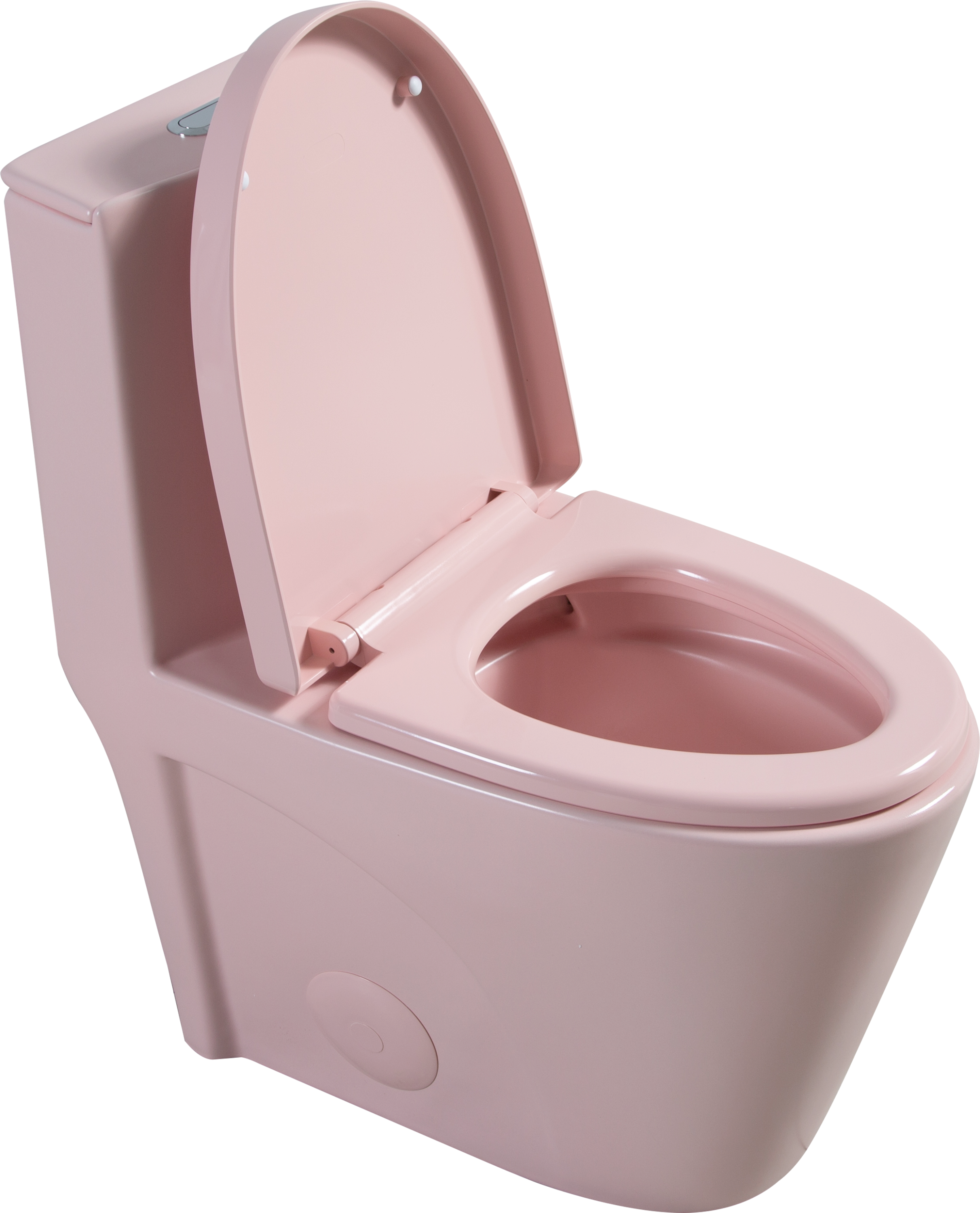 1.1/1.60 GPF Dual-Flush One Piece Toilet, Water-Saving Elongated Comfort Height Floor Mounted, Soft Close 1000 Gram Map Flushing Score Toilet, Rose 23T01-RS