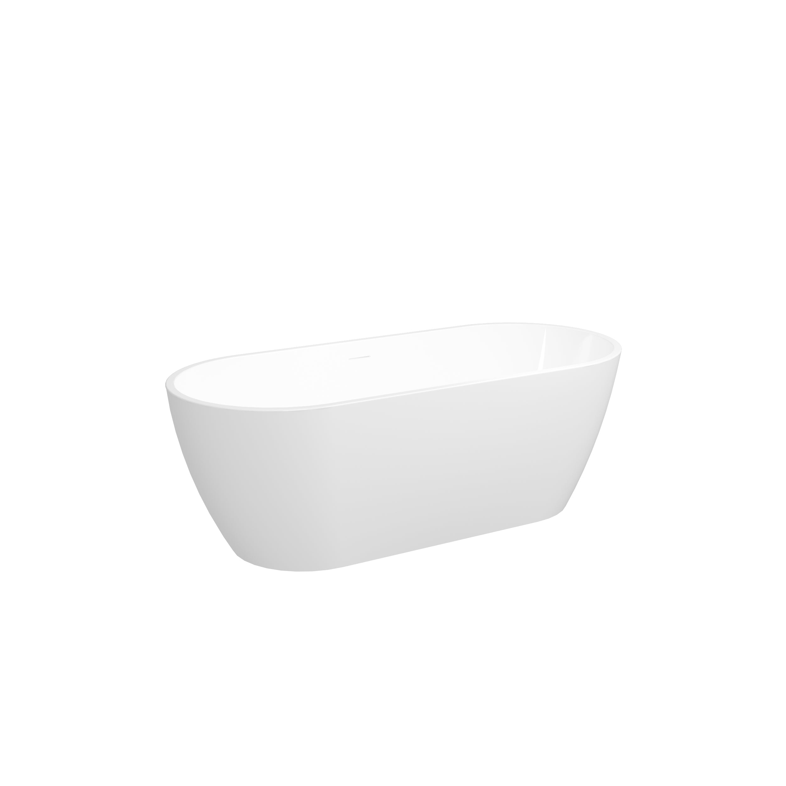 67'' Glossy Acrylic Freestanding Soaking Bathtub with Integrated Slotted Overflow and Brushed Nickel Toe-tap Drain, cUPC Certified, 02138