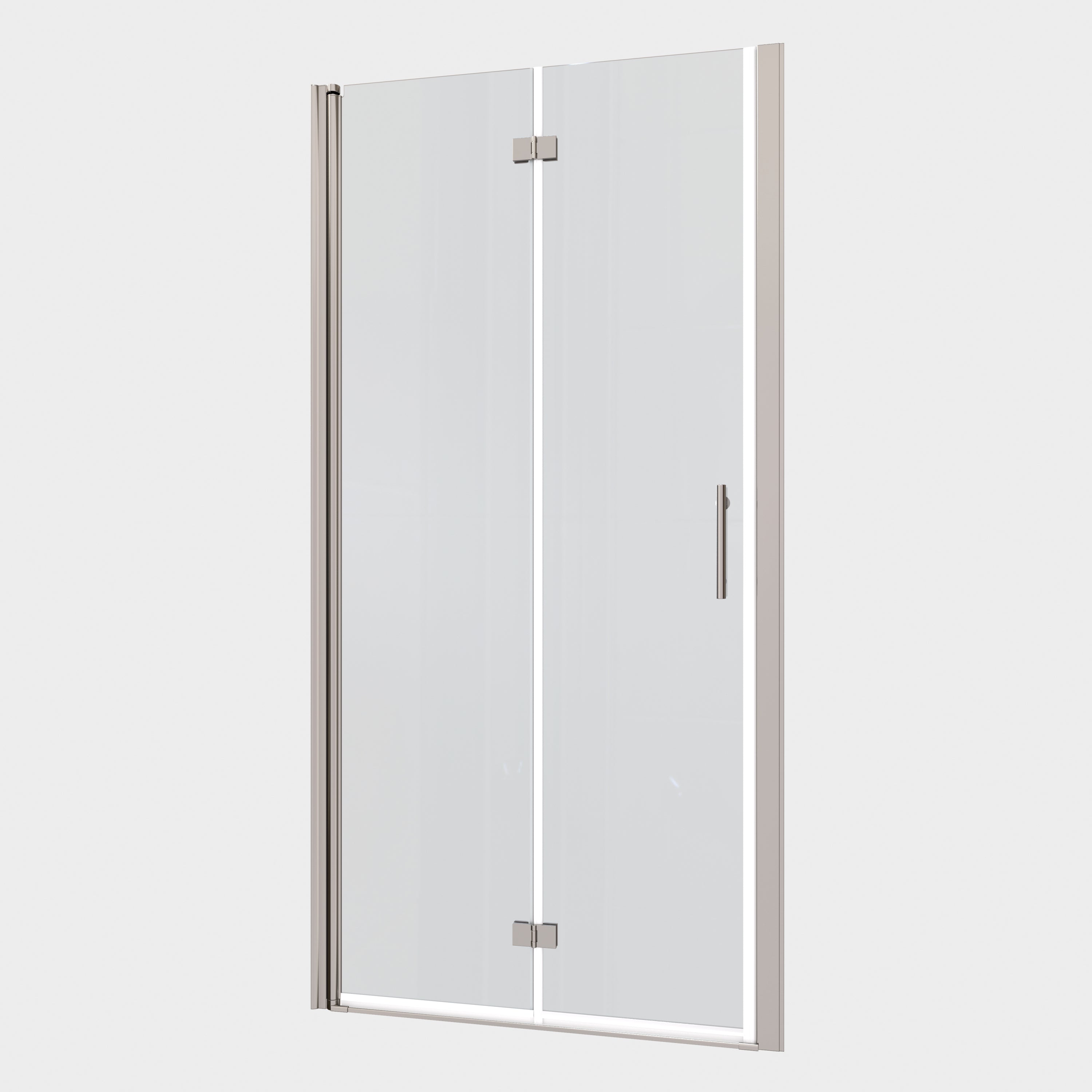 Adjustable Pivot Shower Door: 30"W x 72"H, 1/4" Tempered Glass