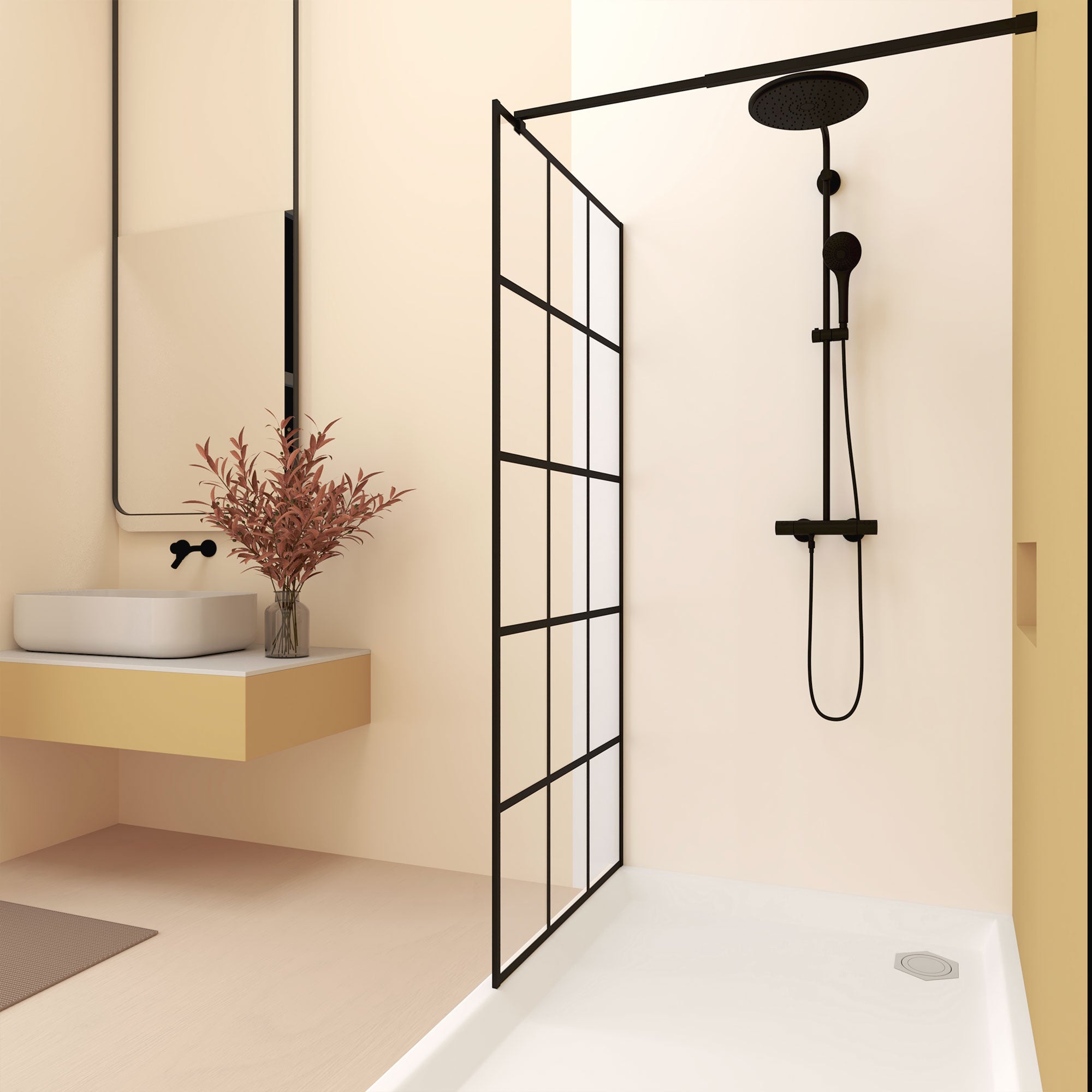 34 x 72 in Grid Shower Screen product image 4