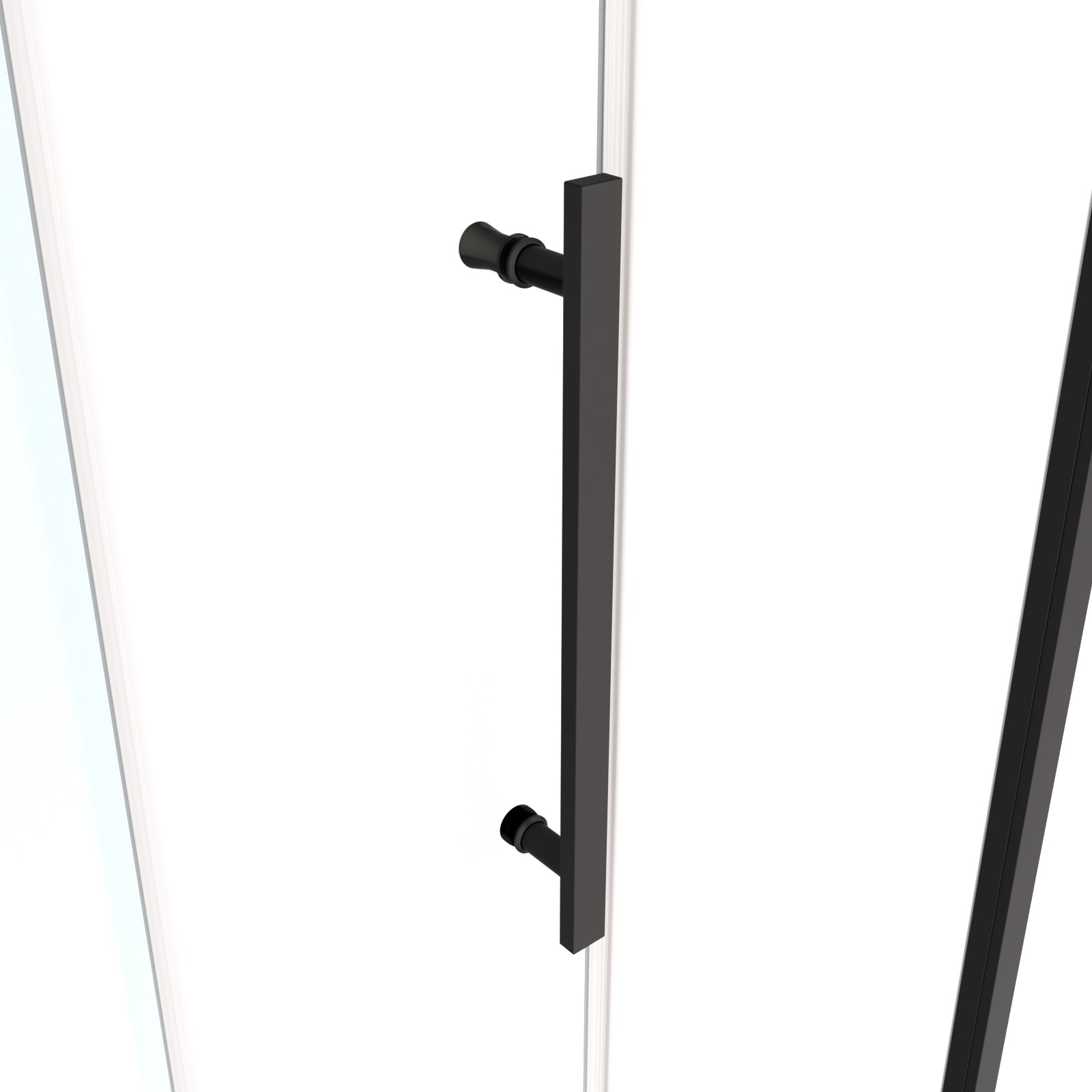 56"-60"W x 72"H sliding shower door, sliding door, with 1/4" tempered glass and Matted Black finish 6072