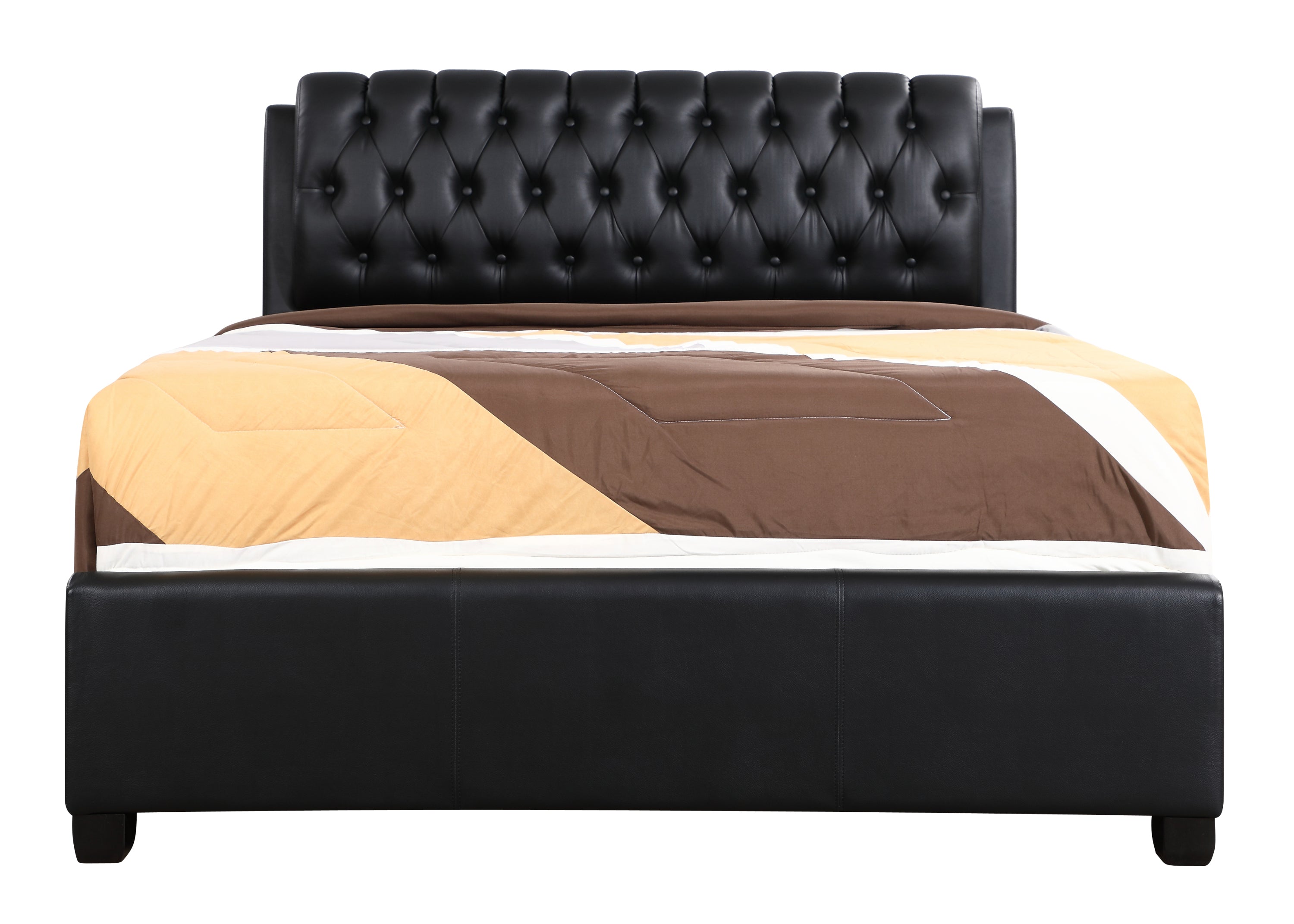 Contemporary Black King-Sized Bed For Relaxation