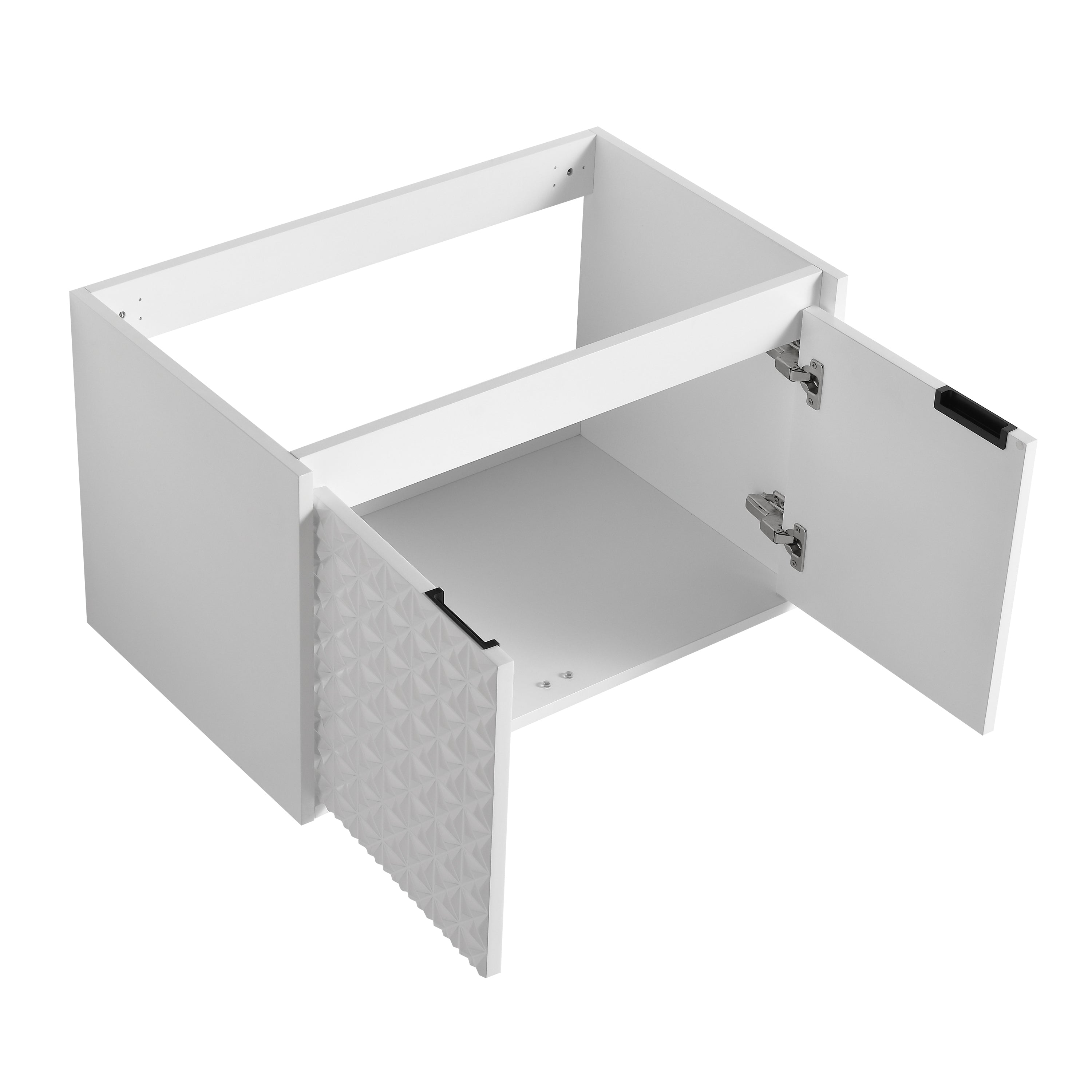 30 Inch Wall Mounted  Bathroom Vanity With Sink, Soft Close Doors, For Small Bathroom (KD-PACKING)