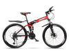 Red Bike-26" Bike, White Color, 21 Speeds, High Carbon Steel, Detachable, Adjustable Seat, Chain Drive, 150kg Capacity, Dual Disc Brakes, Rigid Frame, Oil Spring Fork, Standard Type, Ordinary Pedals