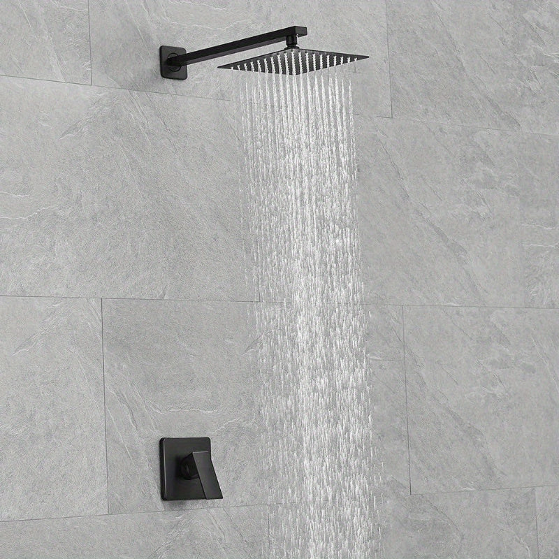 Rain Head Combo System HeableShower Faucet Set 8" Kit w/ Single Function Valve