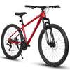 A27312 Mountain Bike 27.5 Inch Black Wheels, Aluminium Frame 21-Speed Mens Womens Trail Commuter City Mountain Bike, Aluminium Frame Disc Brakes Thumb Shifter Front Fork Bicycles