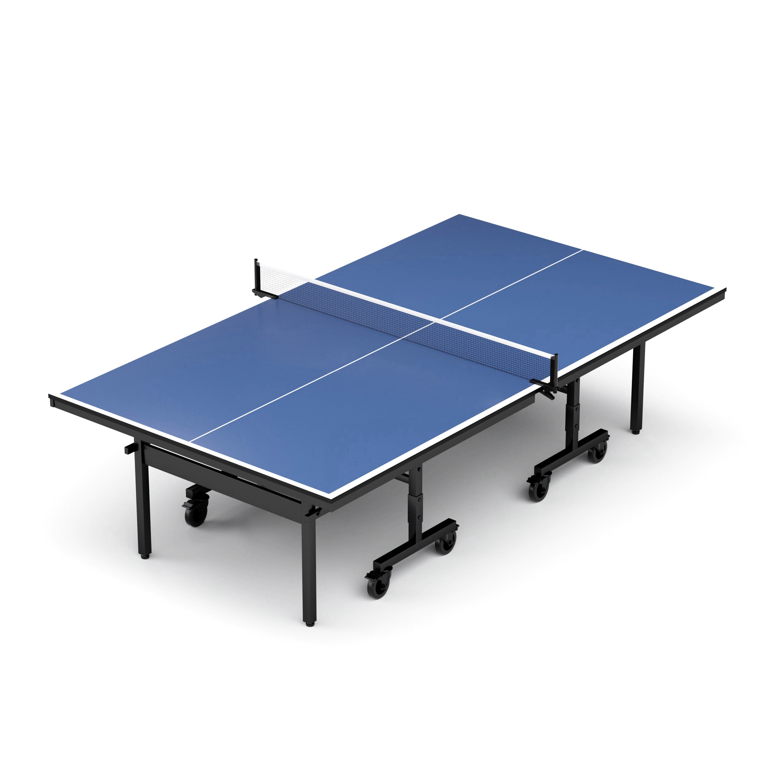 Table Tennis Table - 15mm Professional MDF Indoor Table Tennis Table with Table Tennis Net and Bats etc. Quick Assembly, Single Training Table, 108"L x 60"W x 30"H