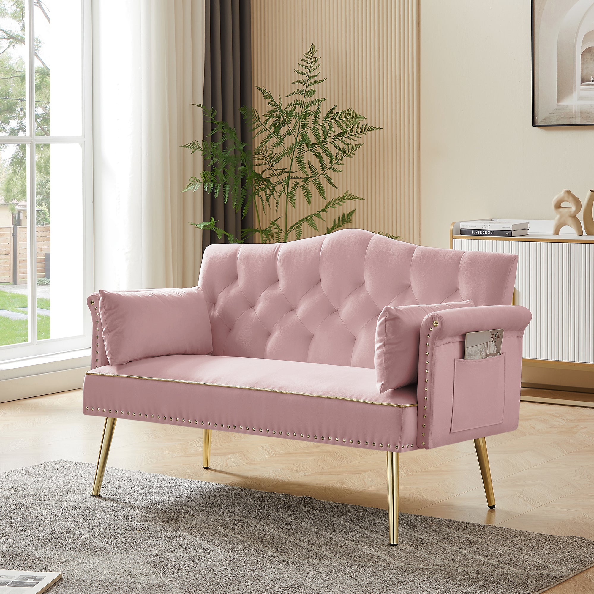 PINK 2 SEATER SOFA