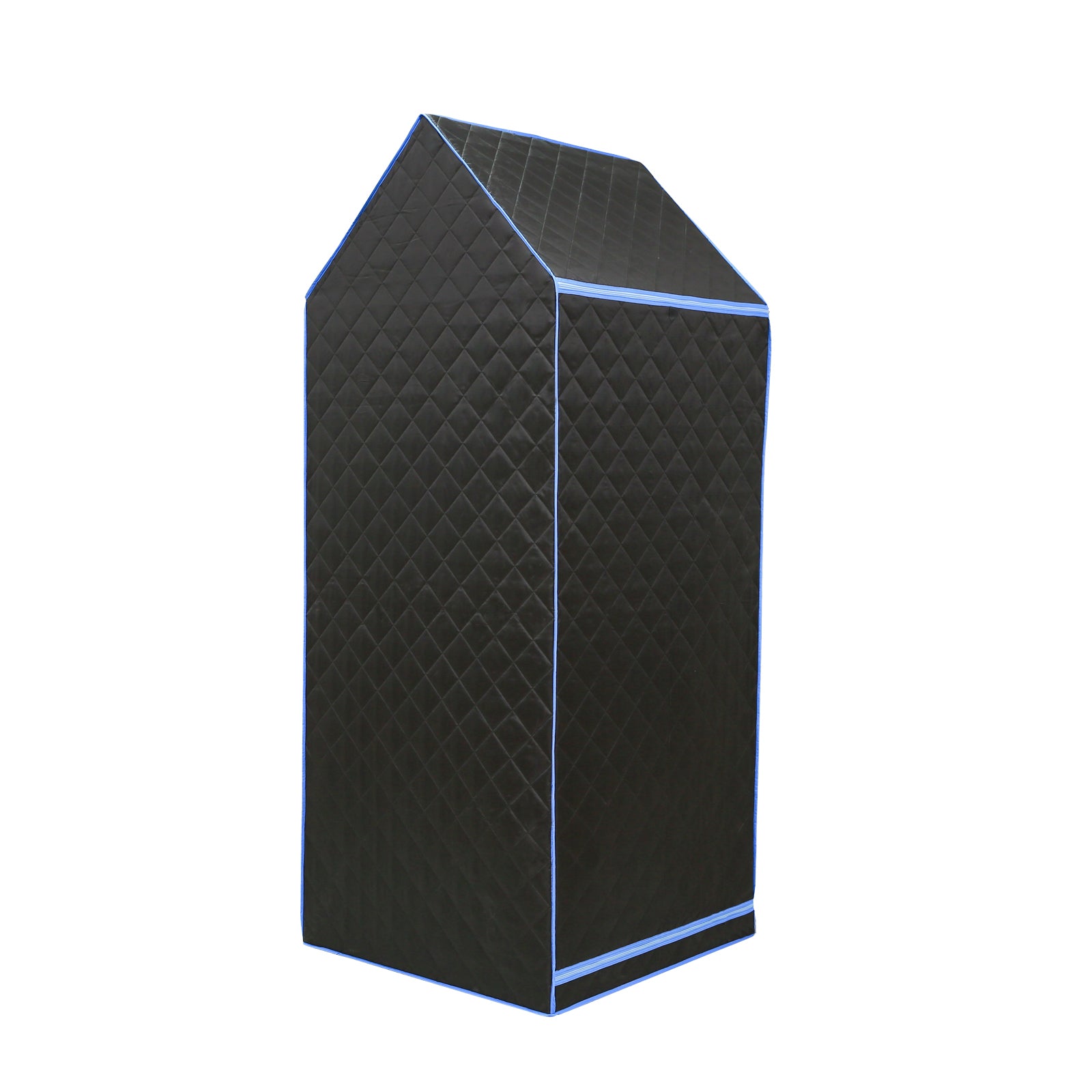 Portable Gothic Roof Plus Type Full Size Steam Sauna tent. Spa, Detox ,Therapy and Relaxation at home. Larger Space, Stainless Steel Pipes Connector Easy to Install. FCC Certification--Black