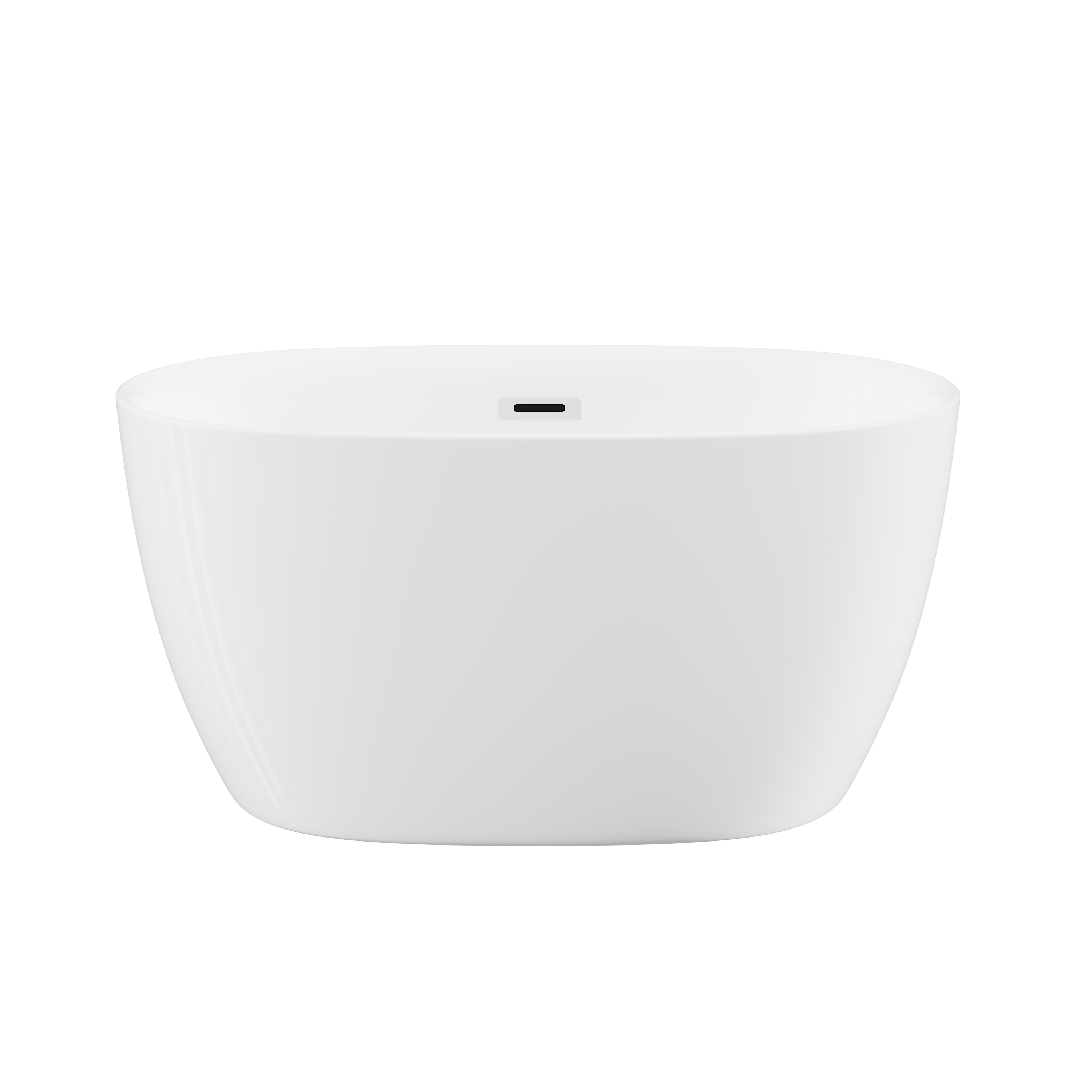 47'' Acrylic Freestanding Bathtub-Acrylic Soaking Tubs, White Bathtub, Oval Shape Freestanding Bathtub With Chrome Overflow and Pop-Up Drain CUPC Certificate