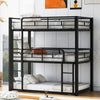 Metal Twin Size Triple Bunk Bed, Black(Old SKU: SM000230AAB-1)