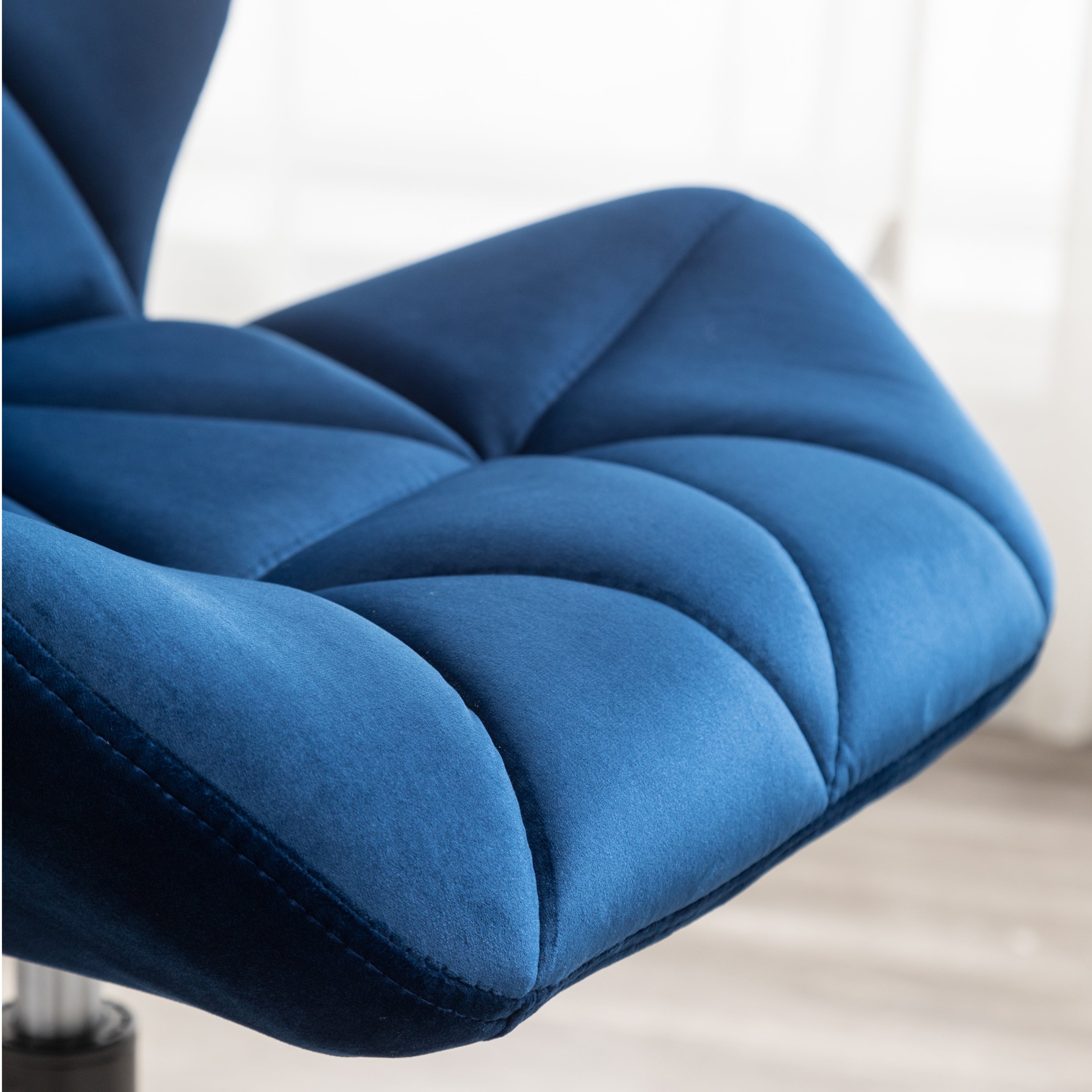 Eldon Diamond Tufted Adjustable Swivel Office Chair, Blue