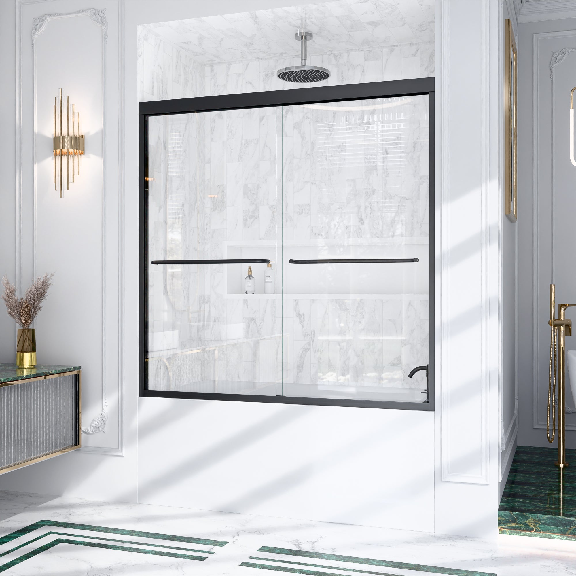 56-60 x 60 in Semi-Frameless Sliding Tub Door view 4