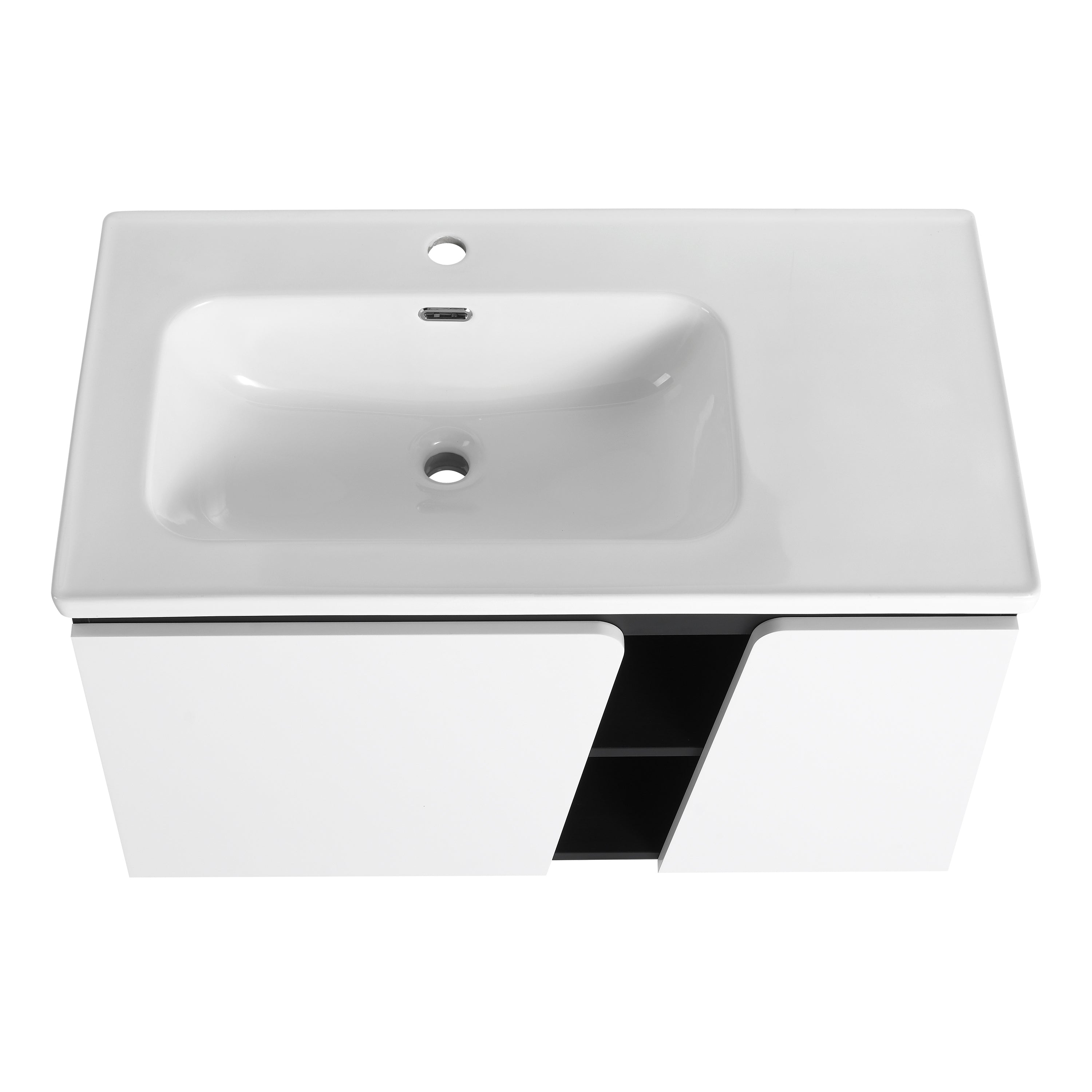 36'' Floating Wall-Mounted Bathroom Vanity With Ceramic Basin & Soft-Close Cabinet Door