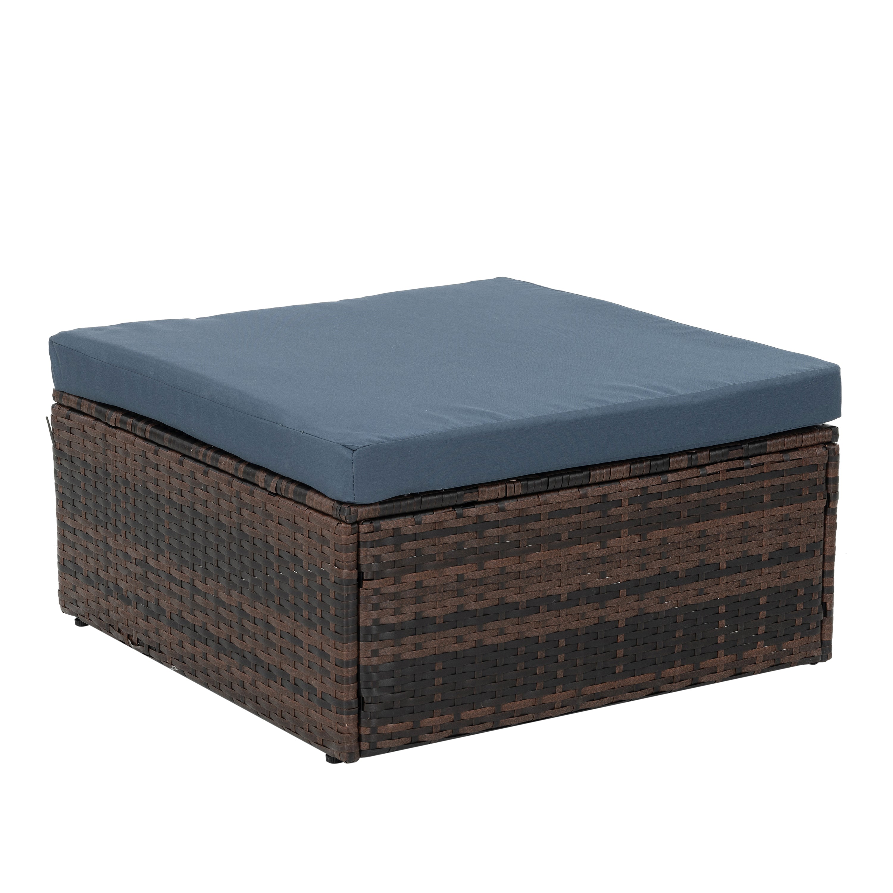 Patio Furniture, Outdoor Furniture, Seasonal PE Wicker Furniture, 5 Set Wicker Furniture With Tempered Glass Coffee Table,