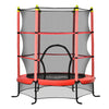 Soozier 5.3' Kids Trampoline, 64" Indoor Trampoline for Kids with Safety Enclosure for 3-10 Year Olds, Indoor & Outdoor Use, Red