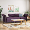 Luxurious 3-Seater Purple Velvet Sofa, Featuring a Classic Design with Modern Elegance, Perfect for Adding Sophistication and Style to Any Living Room, Plush Comfort and Durable Craftsmanship