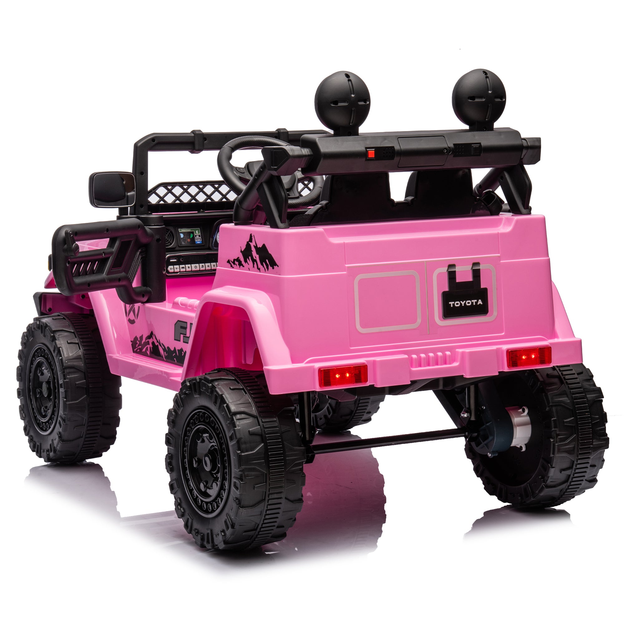 Licensed TOYOTA FJ Cruiser,12V Kids ride on car 2.4G W/Parents Remote Control,electric car for kids,Three speed adjustable,Power display, USB,MP3 ,Bluetooth,LED light,Three-point safety belt