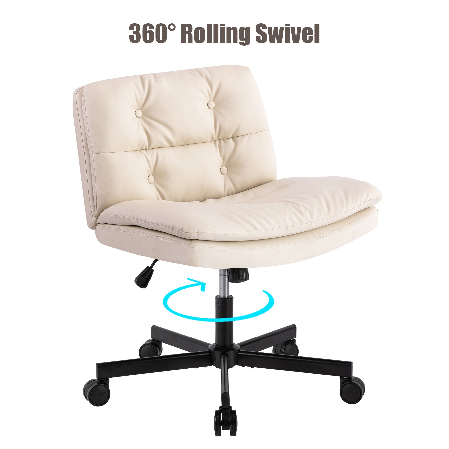 UPGRADE! Larger Size 360° Swivel Home Office Desk Chair with Wheels