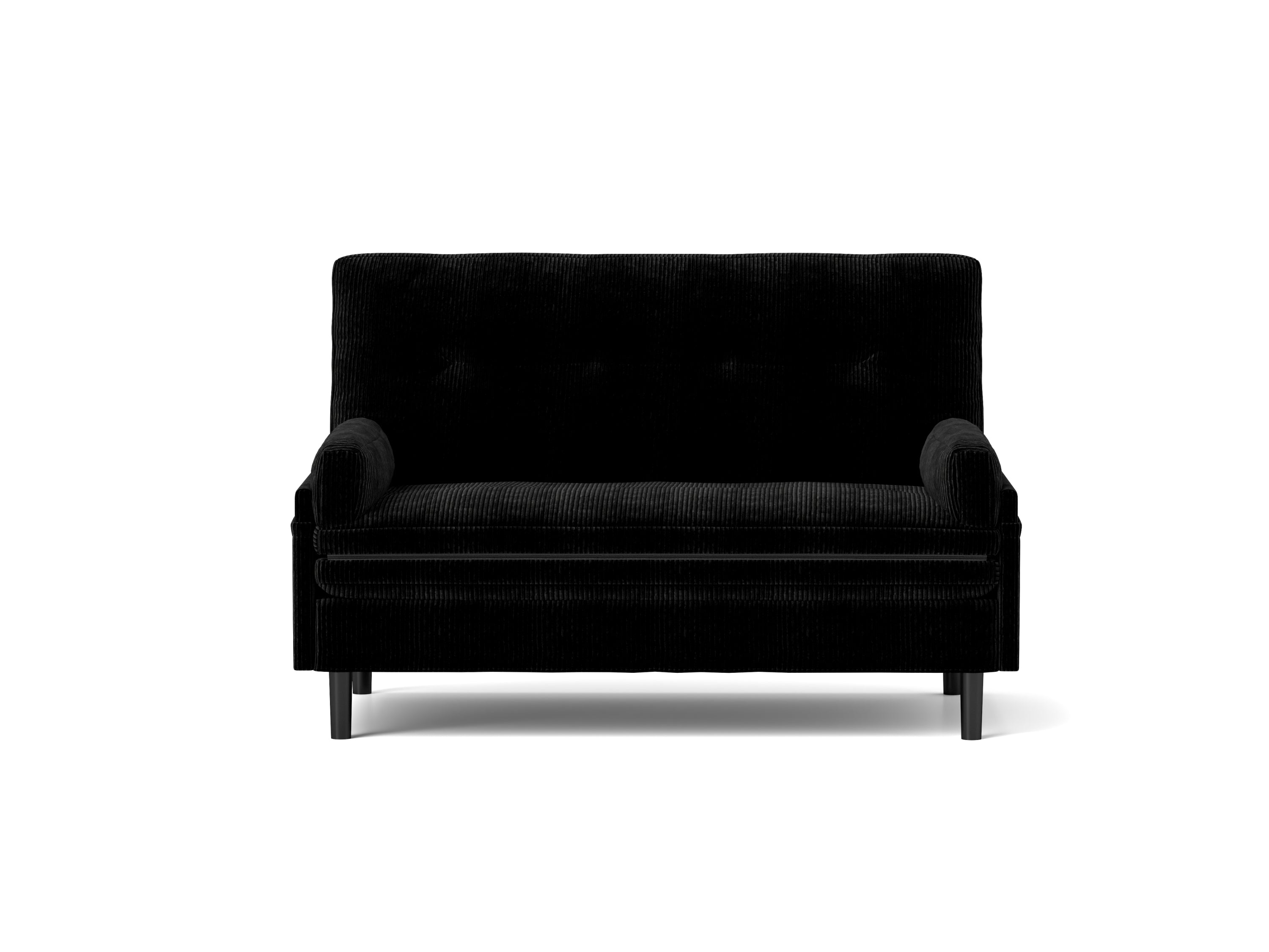 Black 2 seater sofa sleeper with recline fuction