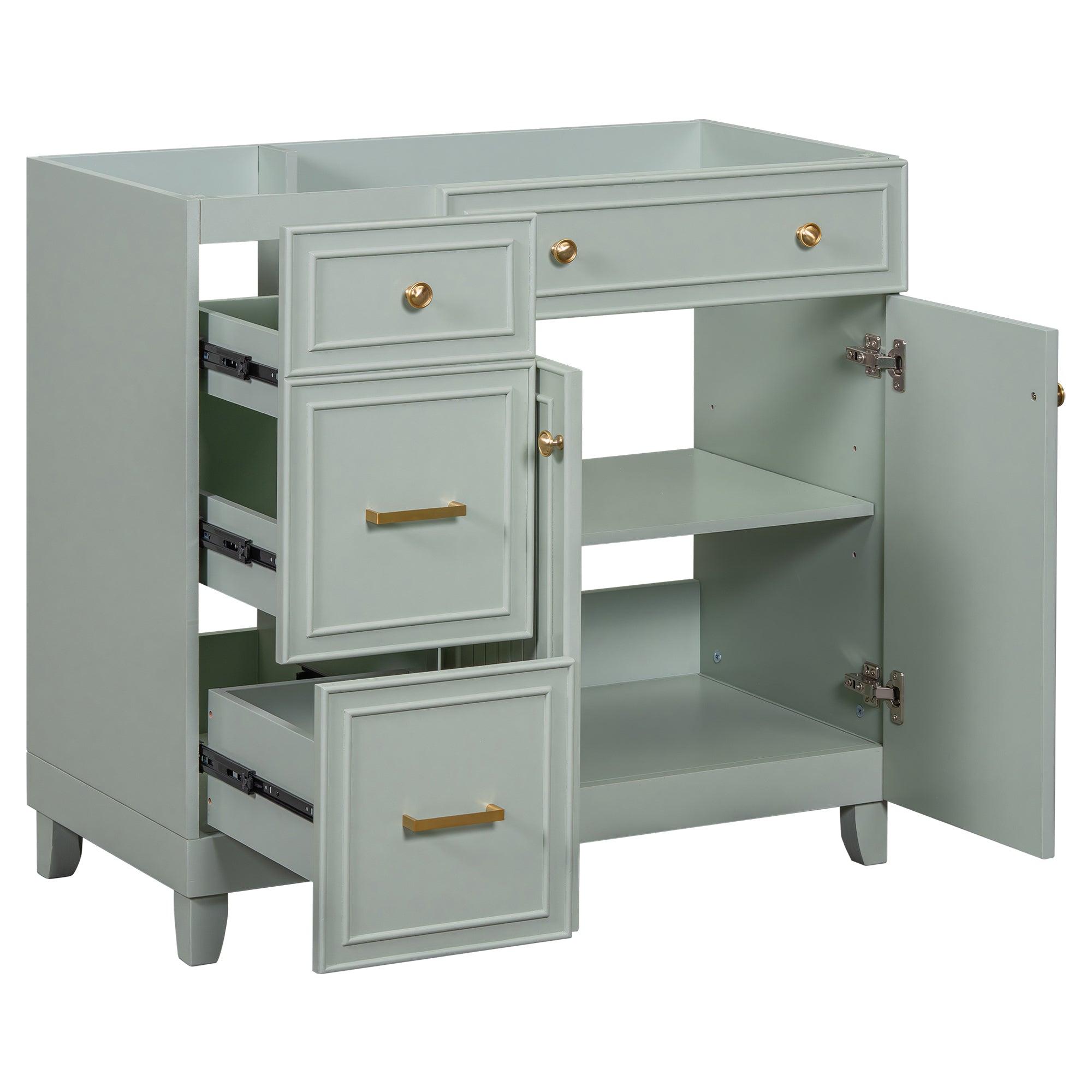 [Cabinet Only] 36" Green Bathroom Vanity(Sink not included)