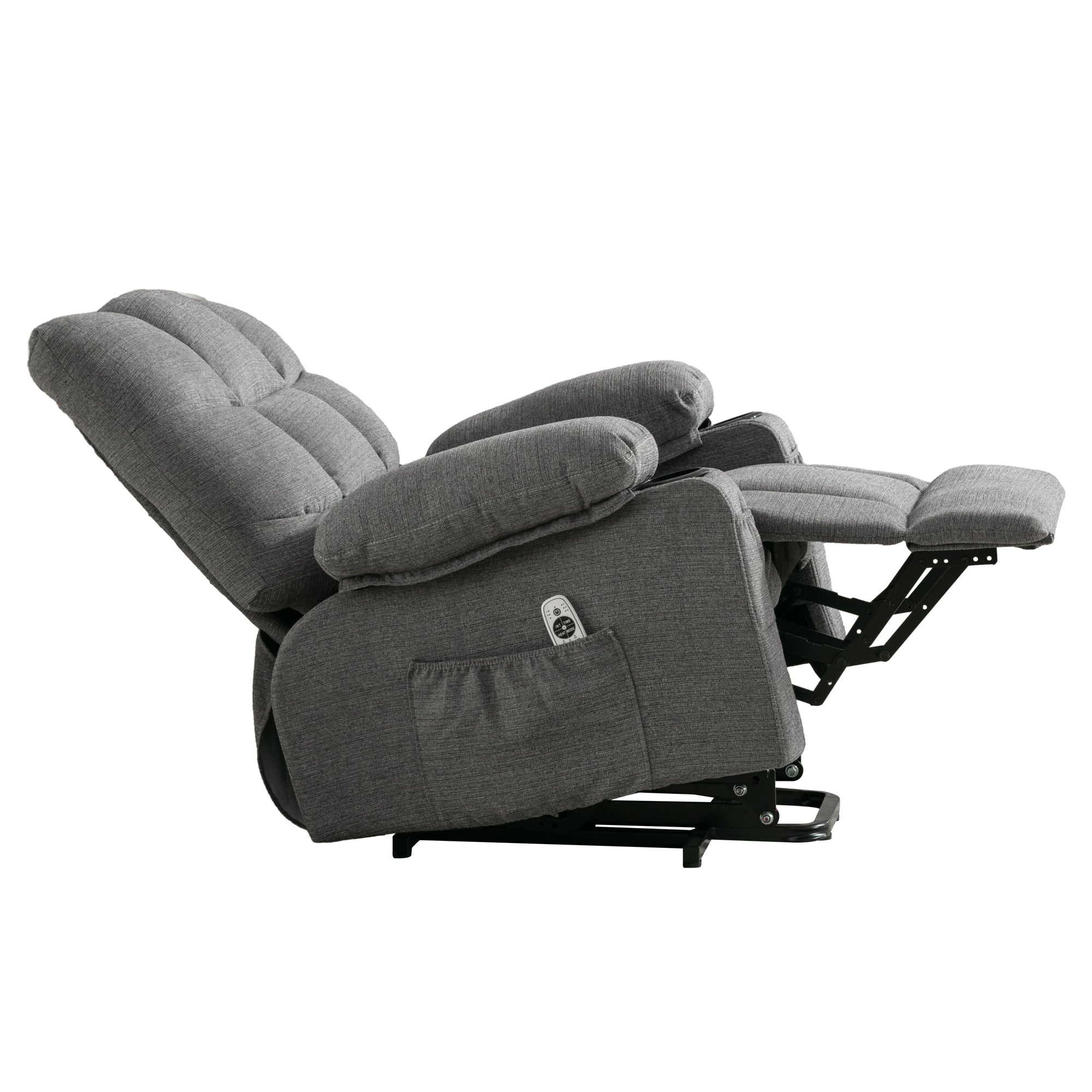 Power Lift Recliner Chair Recliners for Elderly with Heat and Massage Recliner Chair for Living Room with Infinite Position and Side Pocket,USB Charge Port.SMOKYGREY