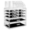 3 Pcs Acrylic Cosmetic Makeup Organizer & Jewelry Drawer Storage Display Case